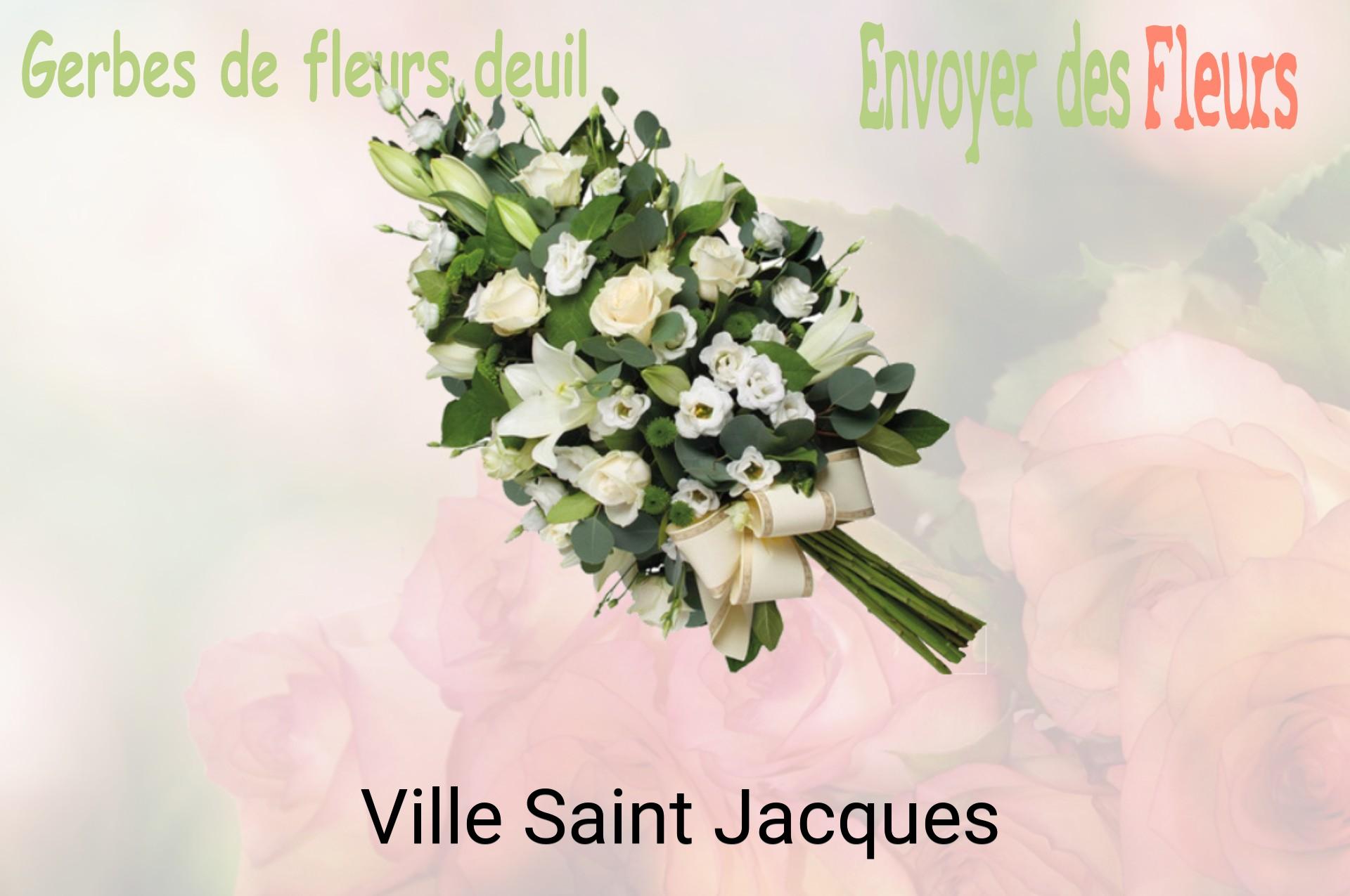 Gerbe de fleurs de deuil livrée à Ville-Saint-Jacques